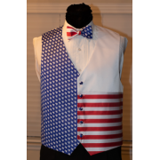 Patriotic Tuxedo Vest and Tie Set